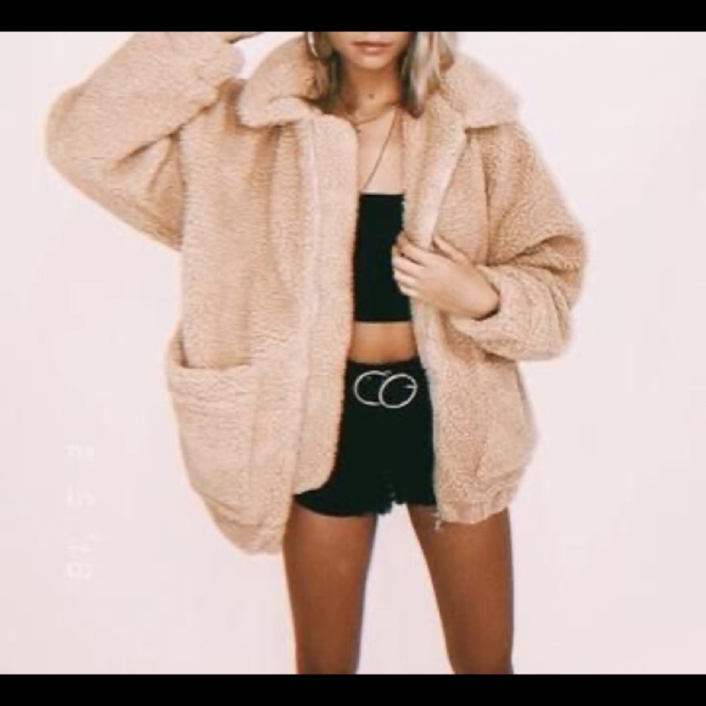 shaybutter boutique brand oversized teddy coat